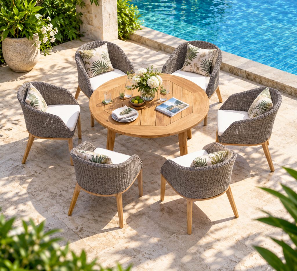 Teak garden furniture outdoor furniture product image: Nottingham Patio Lounge Set