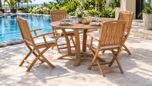 Gold Coast Teak Outdoor Dining Set