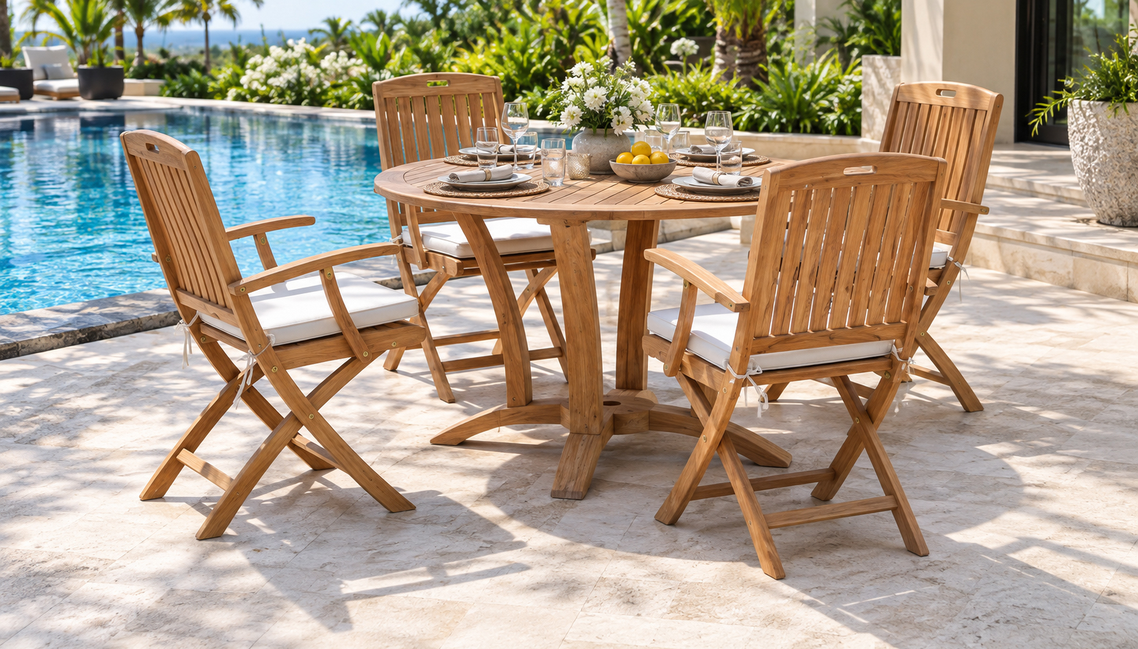 Gold Coast Teak Outdoor Dining Set