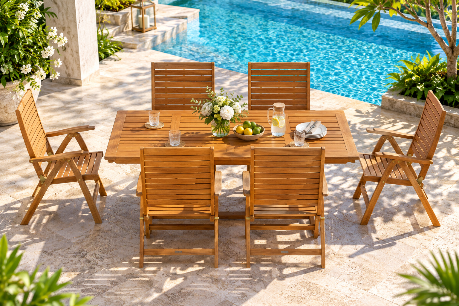Tasmania Teak Patio Dining Set